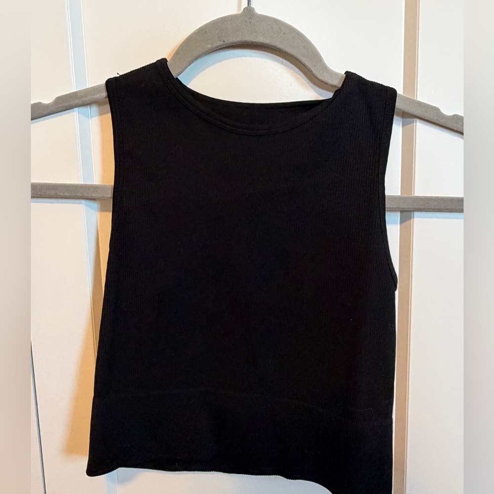 Aura Black Crop Top